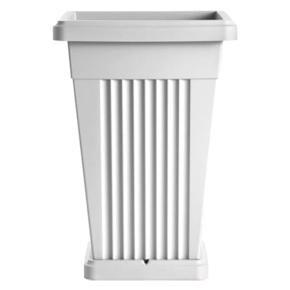Vaso ‘piramide’ cm 40 x 40 x h 59 lt. 50 bianco Bama