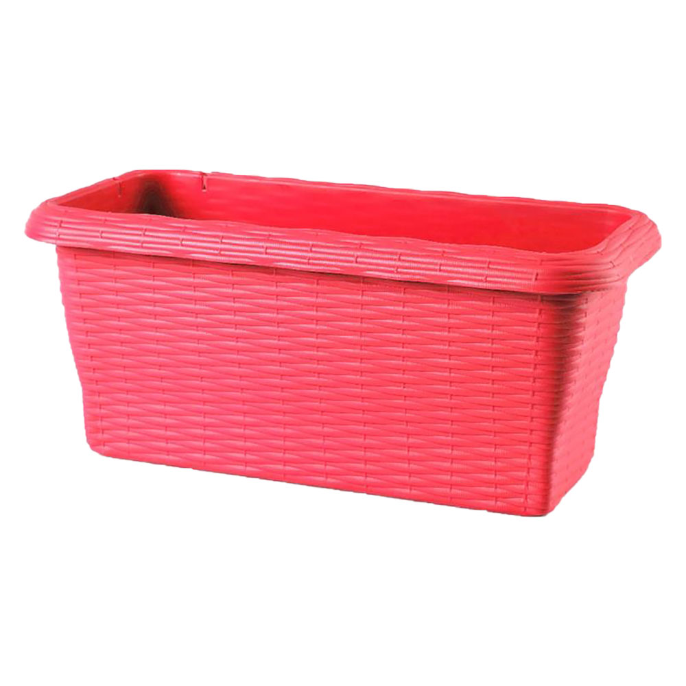 Fioriera rettangolare ‘paglia’ cm 60x20x17,5 lt.11,5 – corallo Bama