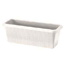 Fioriera rettangolare 'paglia' cm 60x20x17,5 lt.11,5 - panna Bama