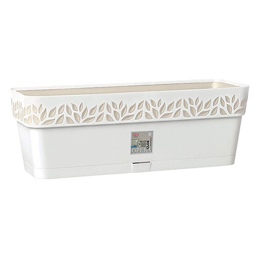 Balconetta rettangolare ‘cloe’ lt.9,5 – bianco/travertino Stefanplast