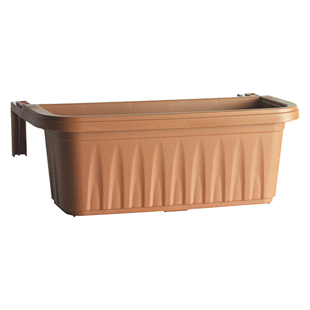 Balconetta rettangolare ‘rondine’ cm 50x20xh.18,5 – lt.11 terracotta Bama