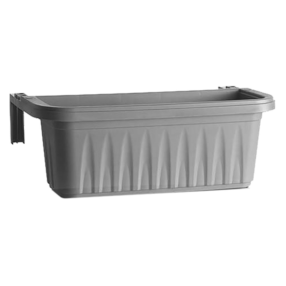 Balconetta rettangolare ‘rondine’ cm 50x20xh.18,5 – lt.11 grigio Bama