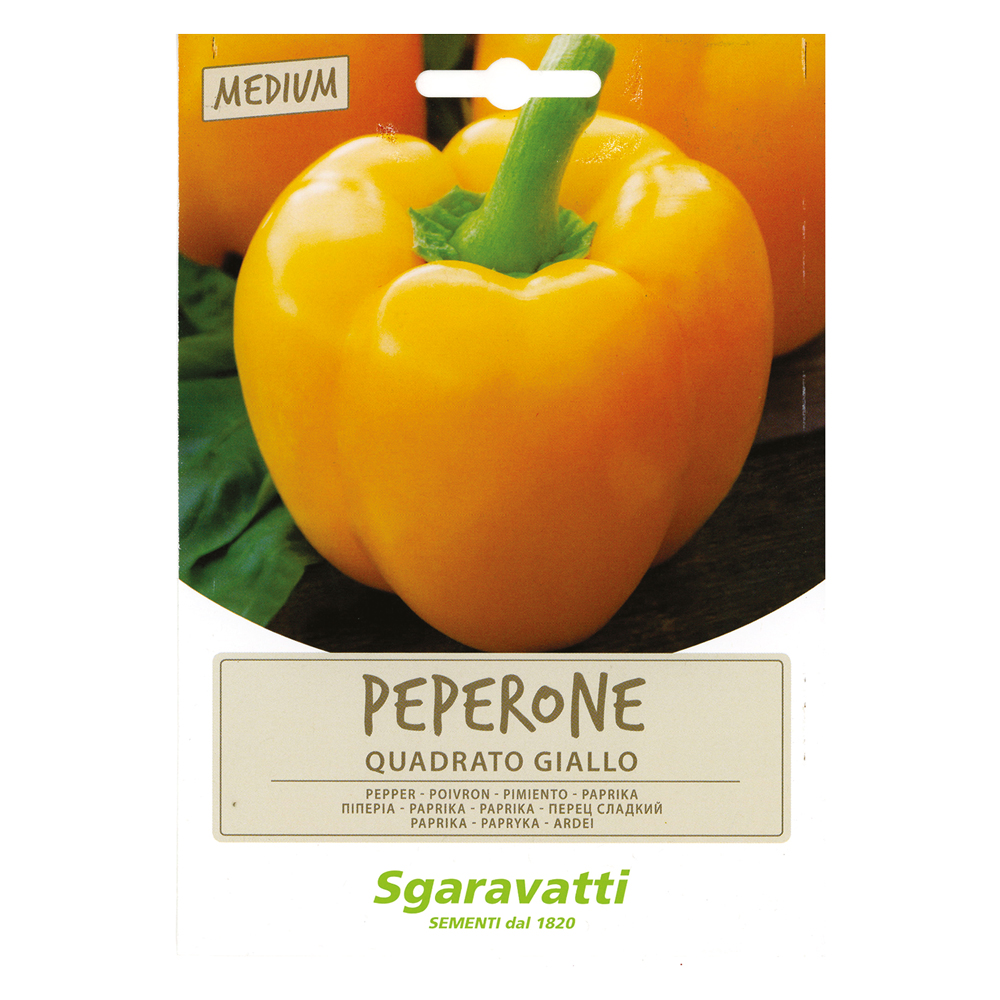 Semi per ortaggi e vegetali peperone quadrato asti giallo Sgaravatti