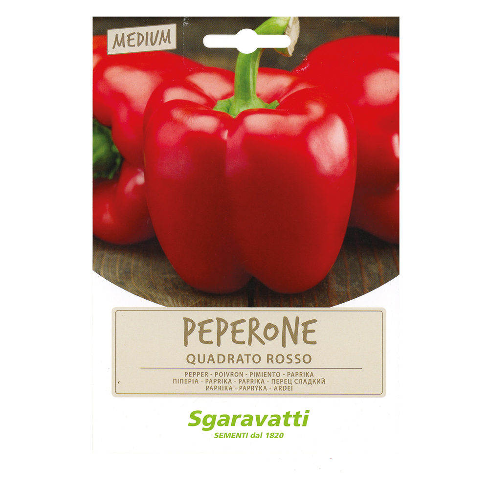 Semi per ortaggi e vegetali peperone quadrato asti rosso Sgaravatti