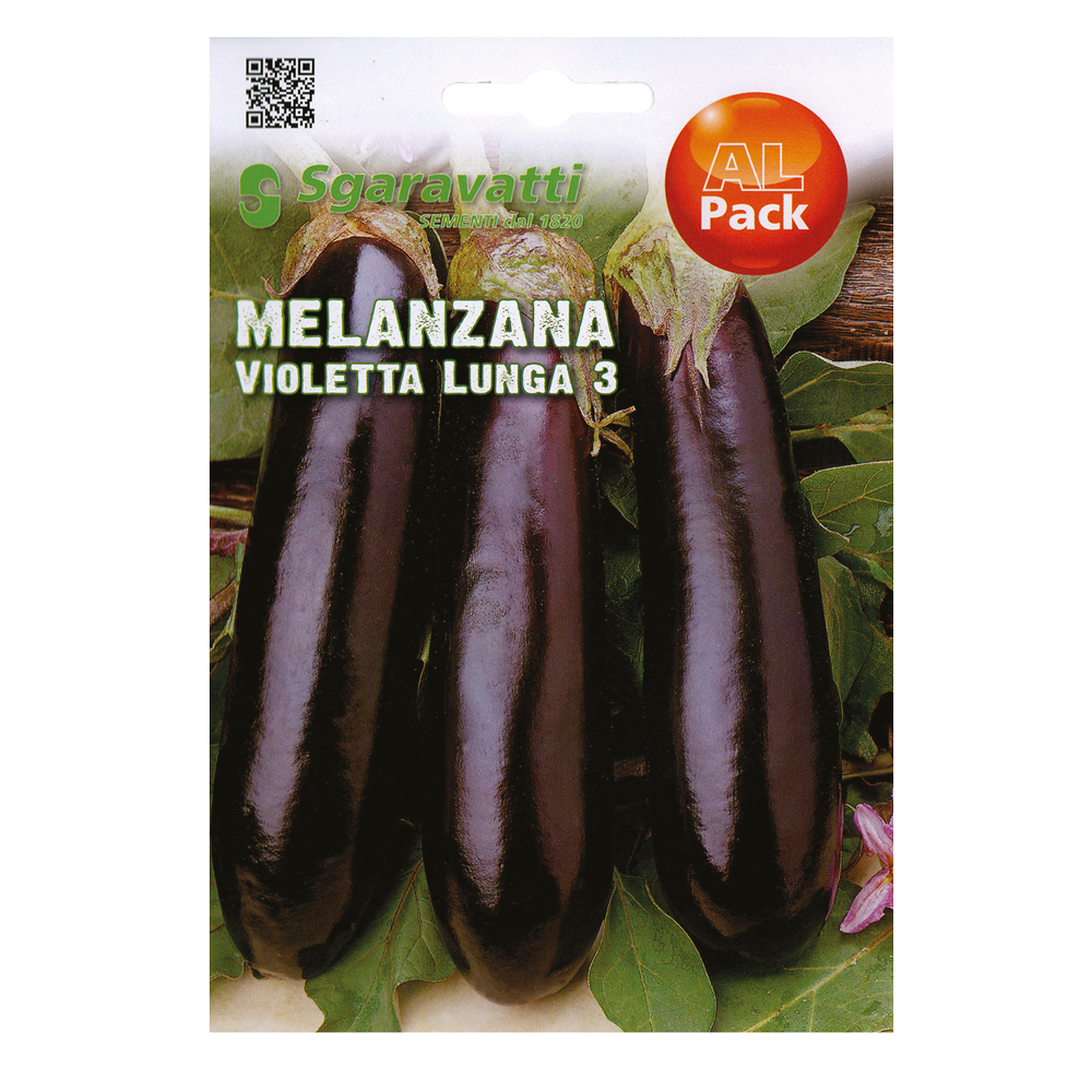 Semi per ortaggi e vegetali melanzana violetta lunga Sgaravatti