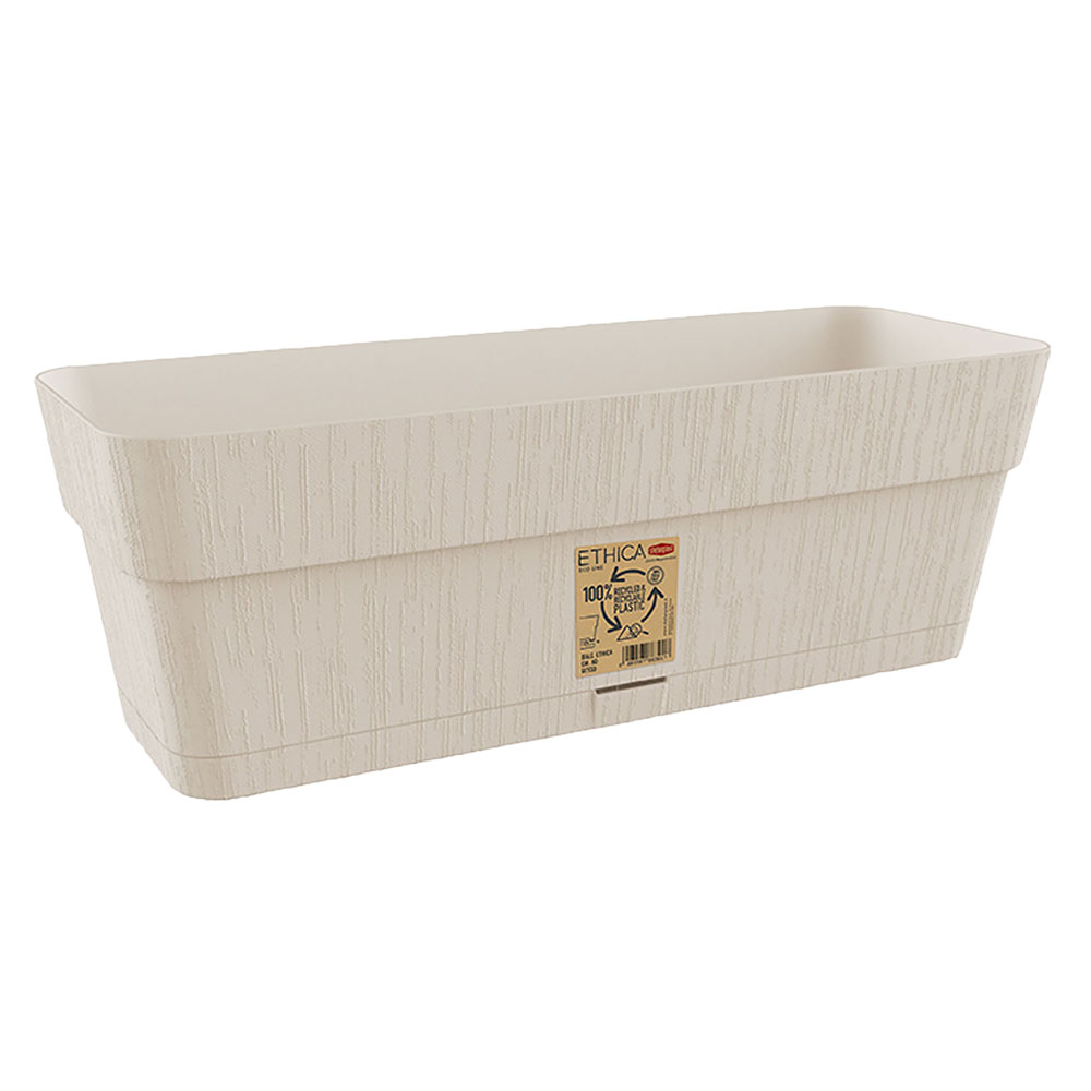 Balconetta rettangolare ‘ethica’ cm 30 x 13 x 12 – lt.2,75 – gesso Stefanplast