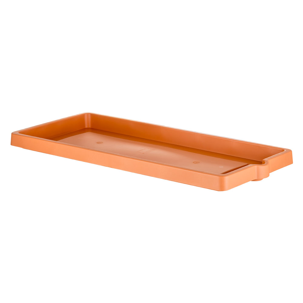 Sottovaso per fioriera rettangolare cm 94 x 36 x 5,5 – cotto chiaro Bama