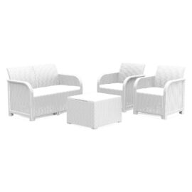 Set da giardino polipropilene 'rosalie lounge' colore bianco Keter