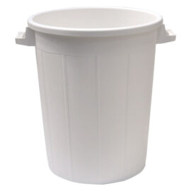 Bidone immondizia sovrapponibile lt 100 - Ø 53 x  h 66 cm - bianco Ics