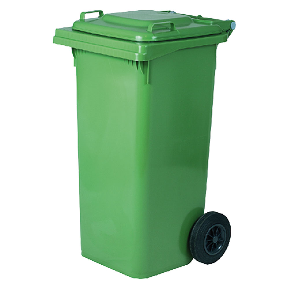 Bidone immondizia carrellato lt. 120 – cm 55 x 50 x 94 verde Ics