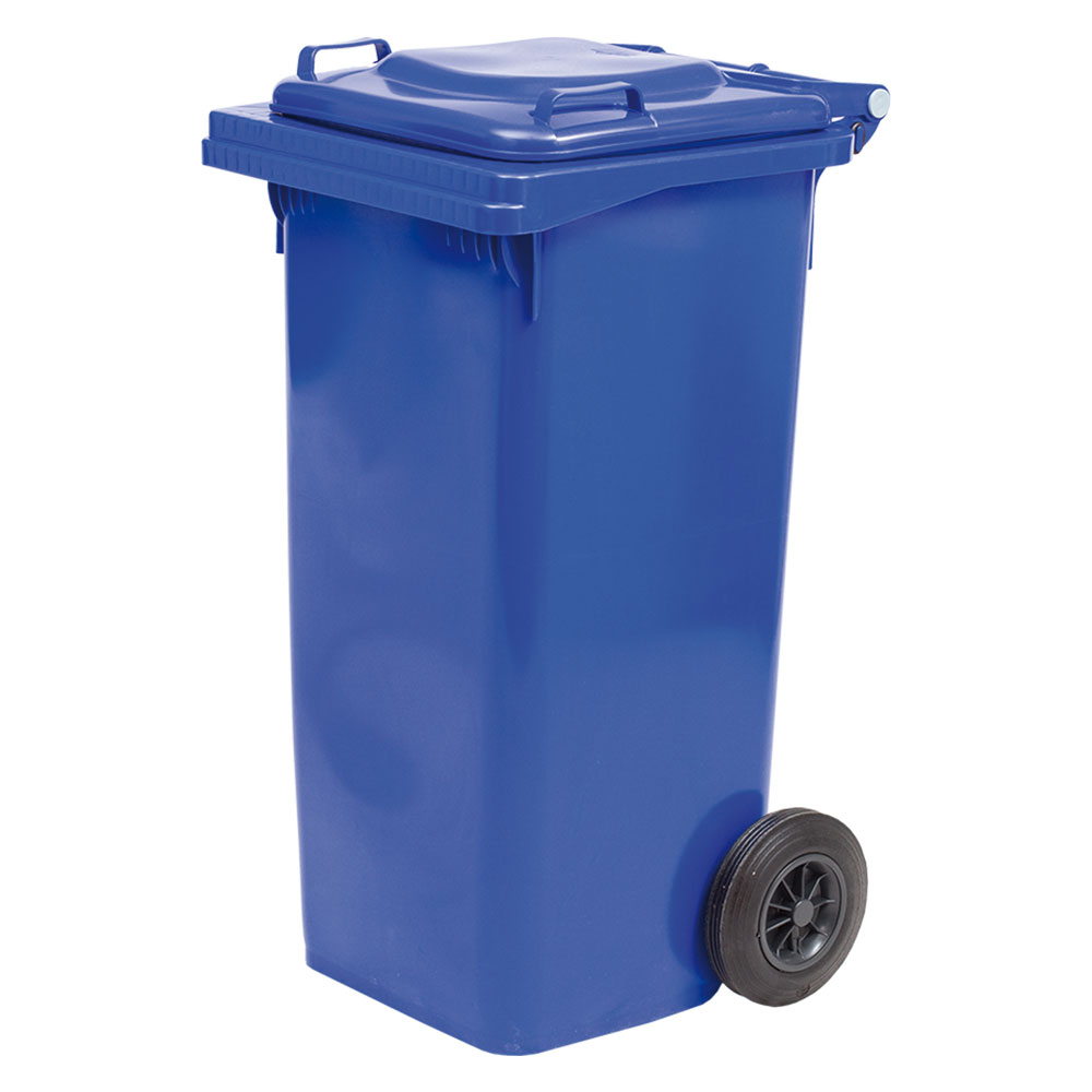 Bidone immondizia carrellato lt. 120 – cm 55 x 50 x 94 blu Ics