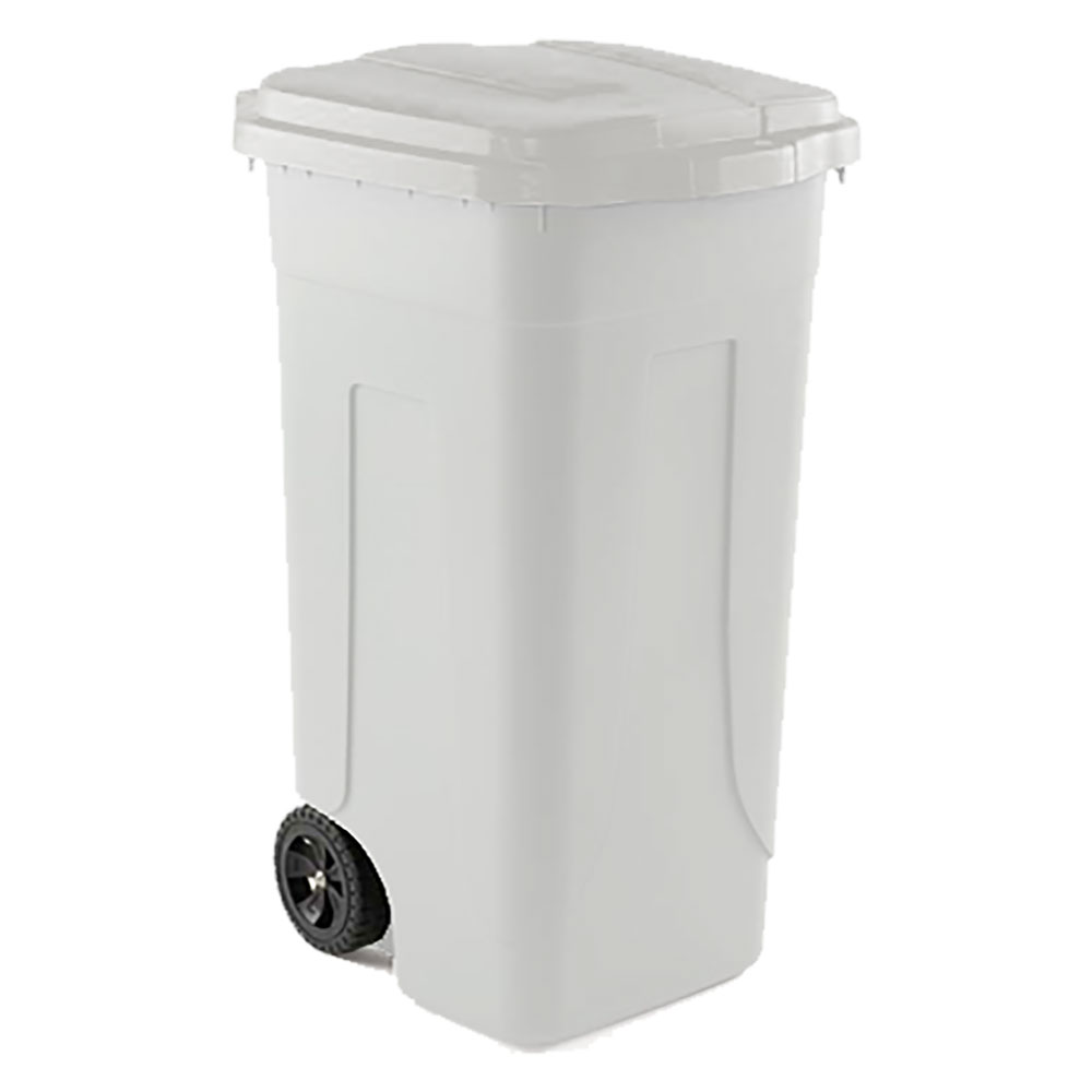 Bidone immondizia carrellato ‘ottanta’ lt. 80  – corpo/coperchio bianco Mobil plastic