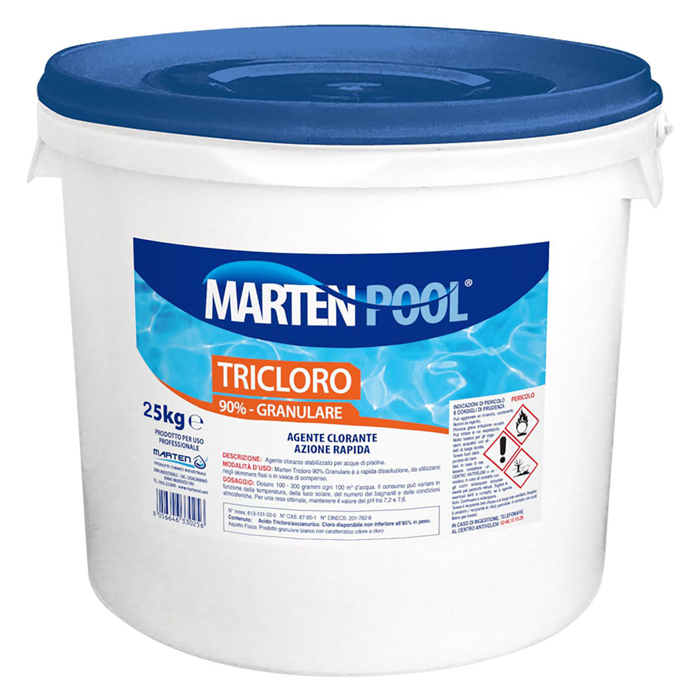 Tricloro in pastiglie a lento dissolvimento kg.25 – pastiglie da 200 grammi Fluxy