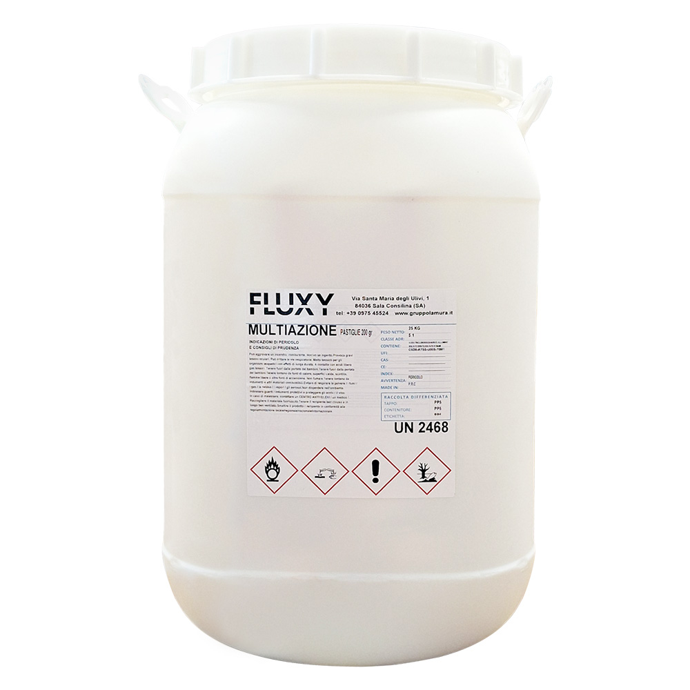 Triplex in pastiglie kg. 25 – pastiglie 200 gr. secchio Fluxy