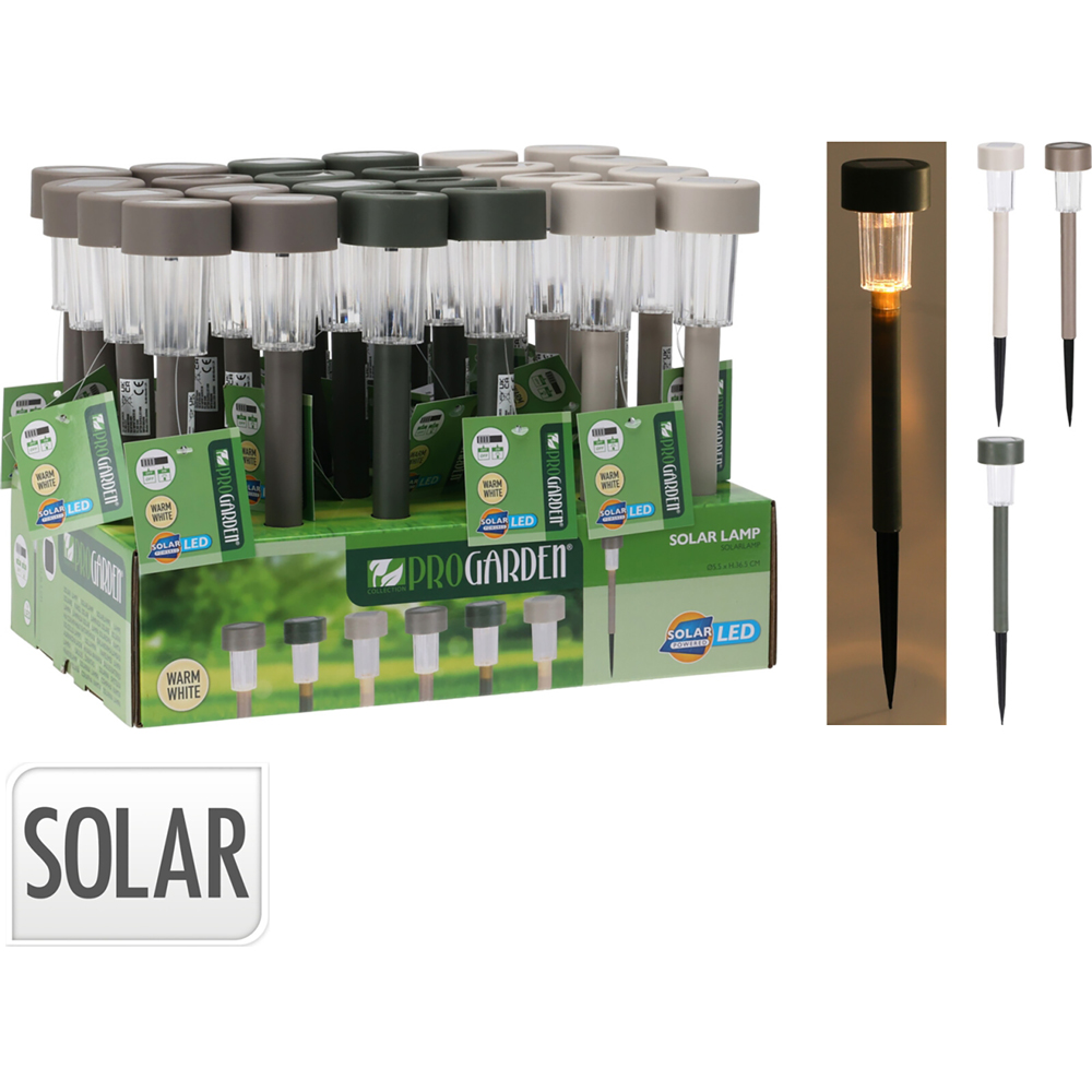 Lampada a energia solare cm 18 x h.55 – col.assortiti Senza marca