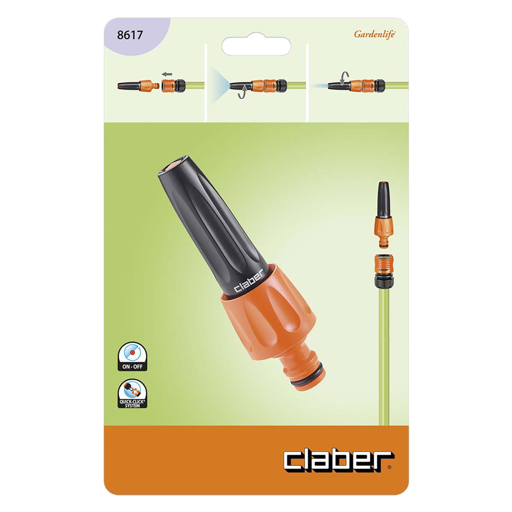 Lancia getto regolabile art. 8617 – con innesto blister Claber