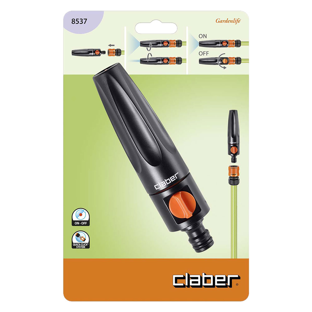 Lancia doppio getto regolabile art. 8537 – con innesto blister Claber