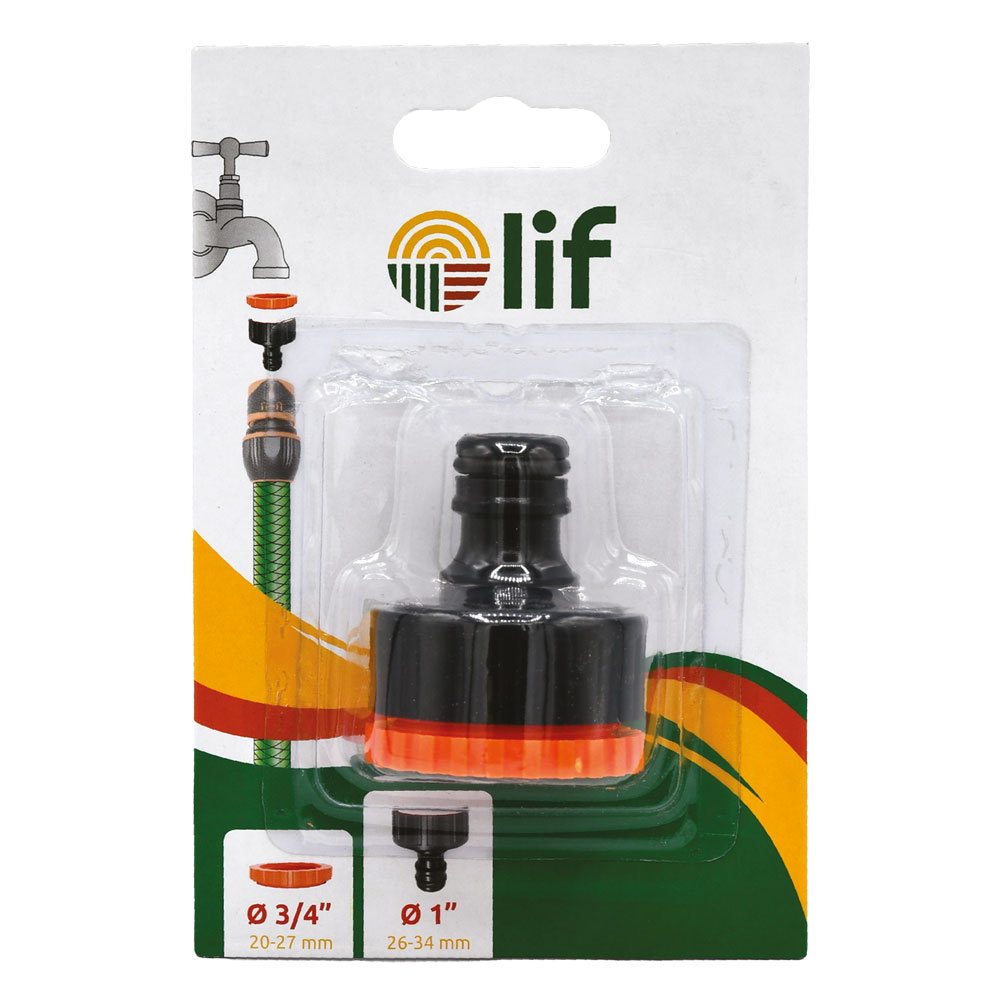 Attacco a rubinetto multifiletto 3/4 – 1 – blister Lif