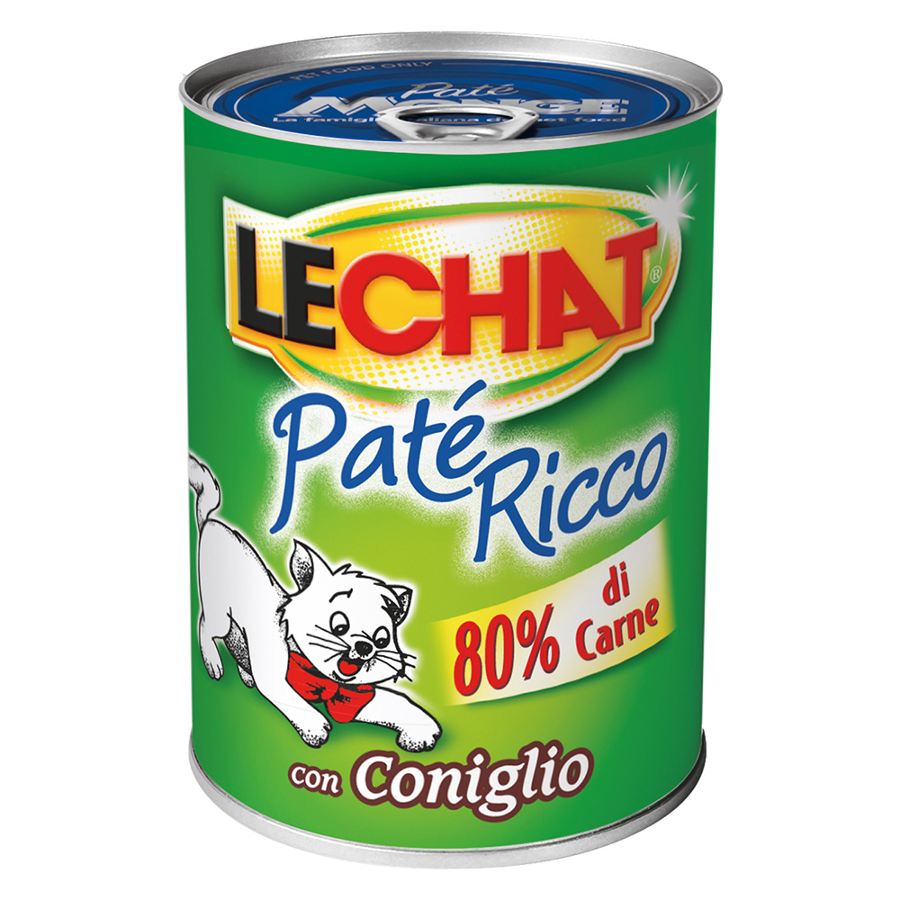 Pate’ per gatti ‘lechat ricco’ coniglio – gr 400 Monge