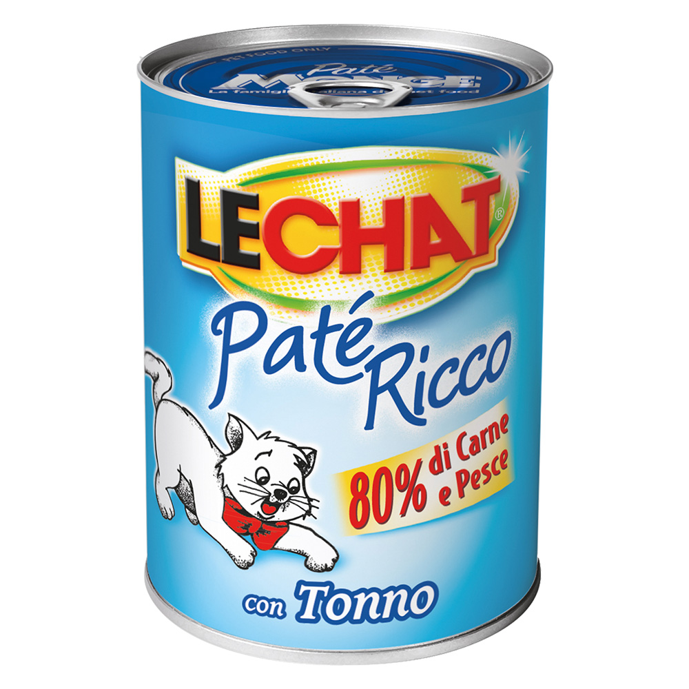 Pate’ per gatti ‘lechat ricco’ tonno naturale – gr 400 Monge
