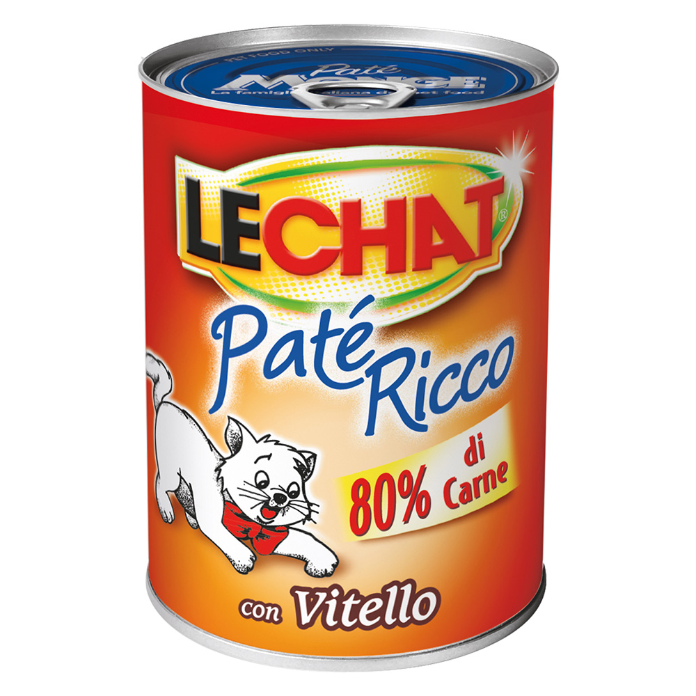 Pate’ per gatti ‘lechat ricco’ vitello – gr 400 Monge