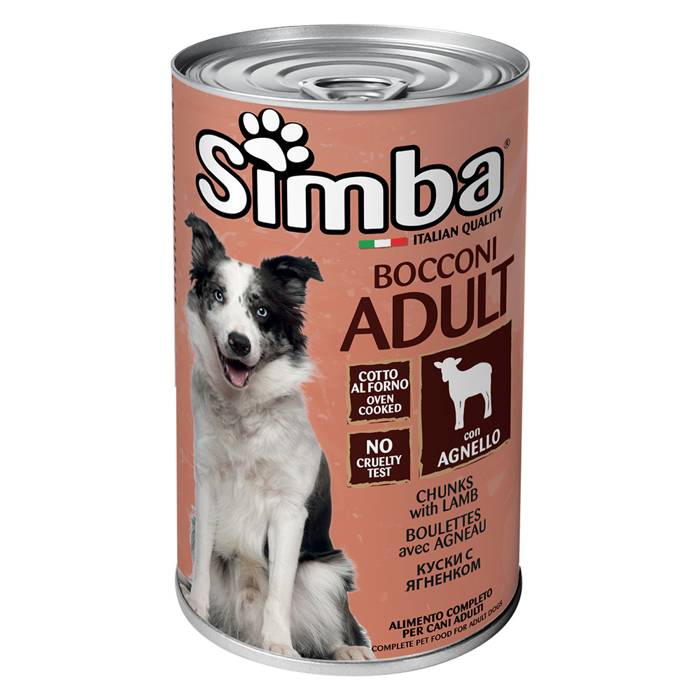 Bocconi per cani ‘simba’ agnello – gr 1230 Monge