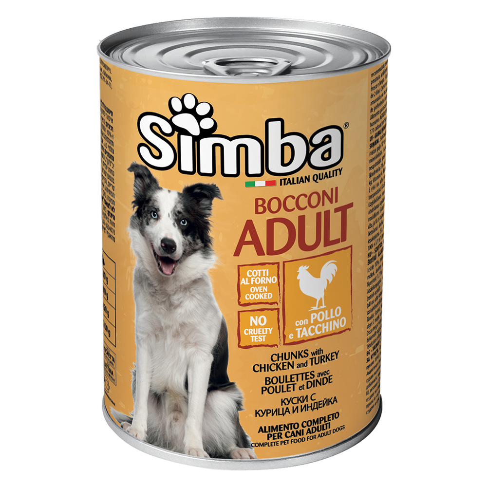 Bocconi per cani ‘simba’ pollo e tacchino – gr 415 Monge