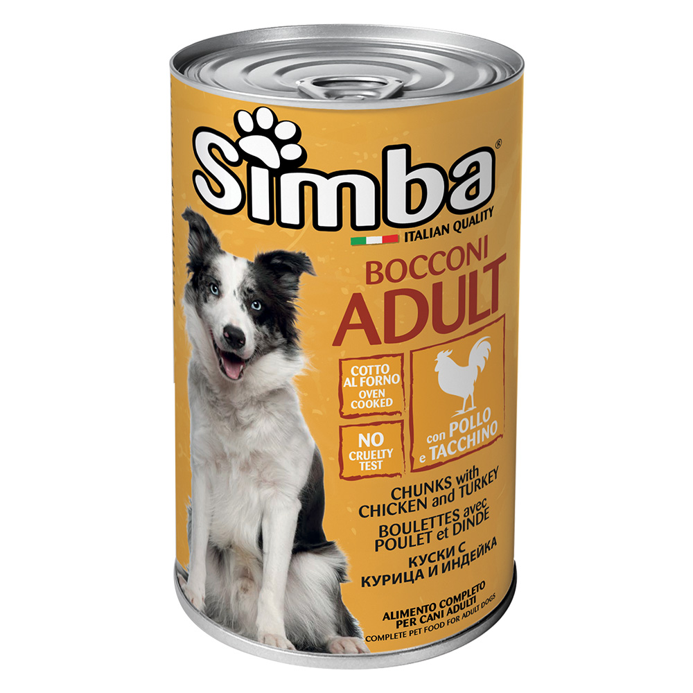 Bocconi per cani ‘simba’ pollo e tacchino – gr 1230 Monge