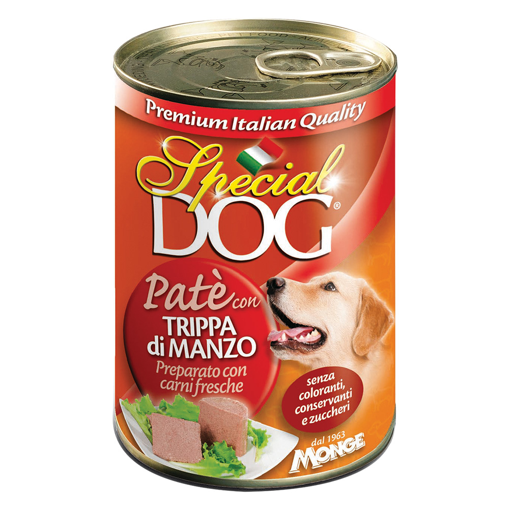 Pate’ per cani ‘special dog’ trippa di manzo – gr 400 Monge
