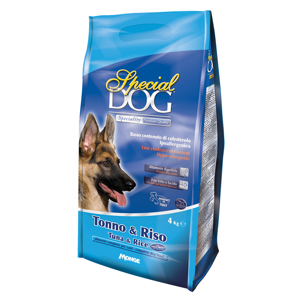 Crocchette per cani ‘special dog’ tonno e riso – kg 4 Monge