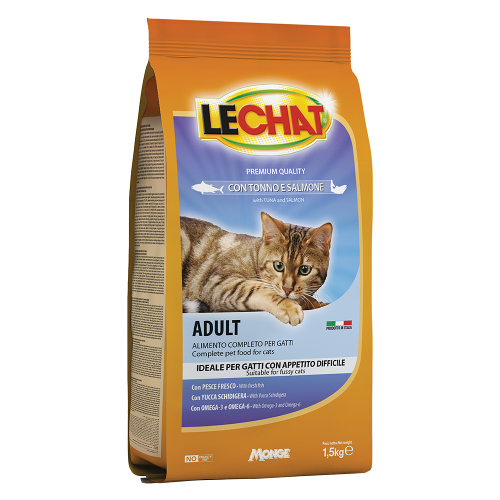 Croccantini per gatti ‘le chat’ tonno e salmone – kg 1,5 Monge