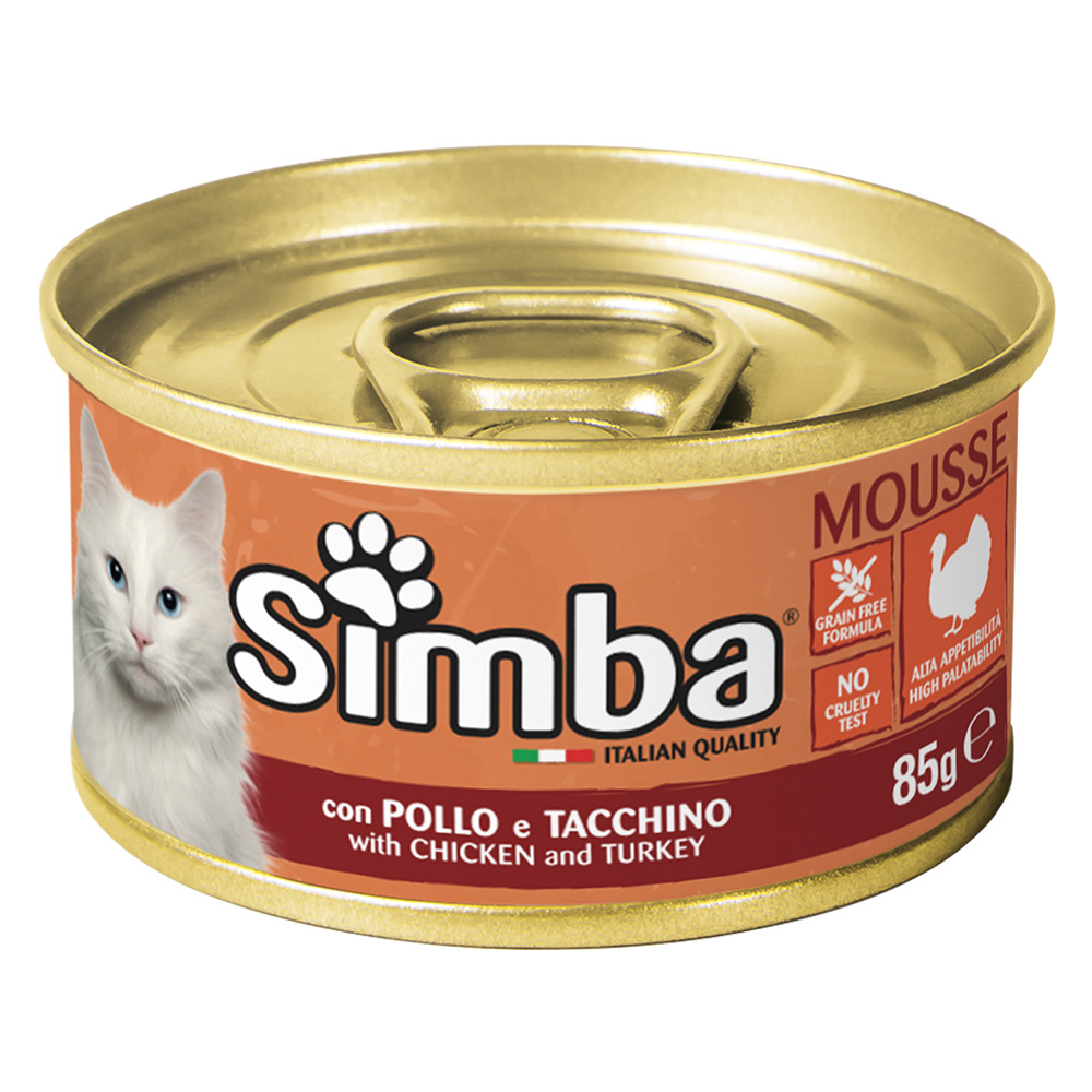 Alimento per gatti ‘mousse’ pollo e tacchino – gr 85 Monge