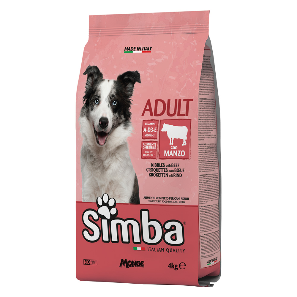 Crocchette per cani ‘simba’ manzo – kg 4 Monge