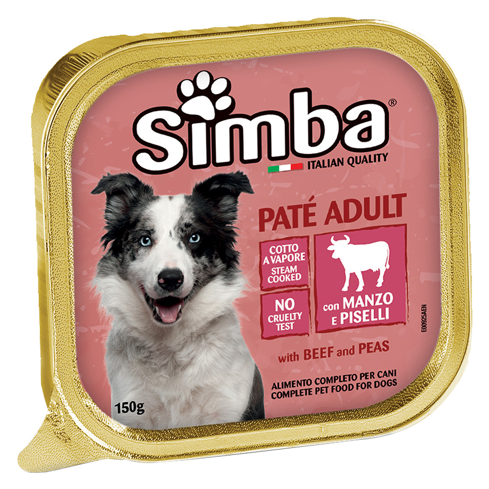 Alimento per cani ‘pate’ adult’ manzo e piselli – gr 150 Monge