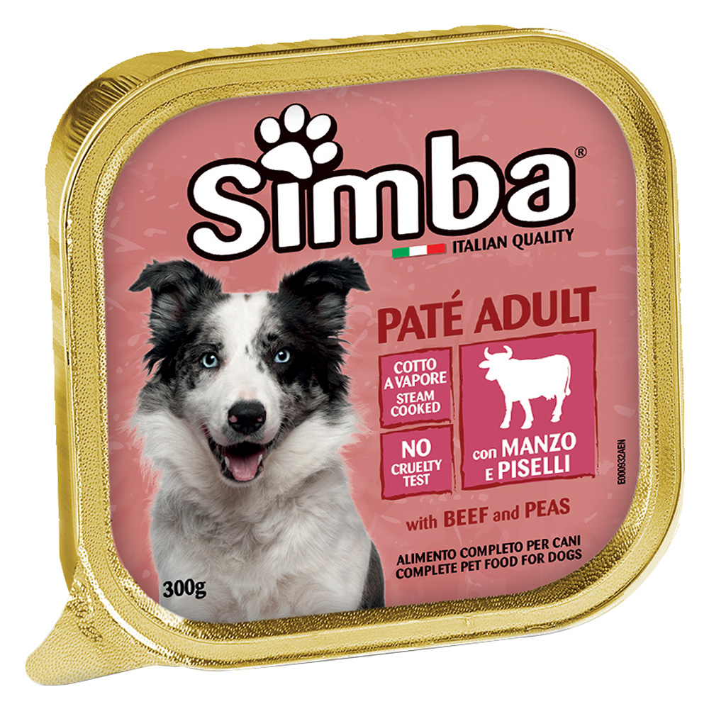 Alimento per cani ‘pate’ adult’ manzo e piselli – gr 300 Monge