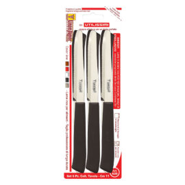 Coltelli da tavola 'utilissimi' lama mm 110 - manico nero De luca