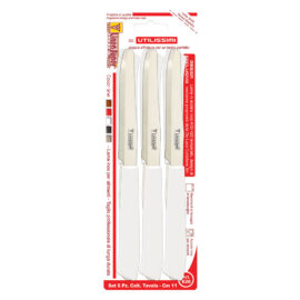 Coltelli da tavola 'utilissimi' lama mm 110 - manico bianco De luca