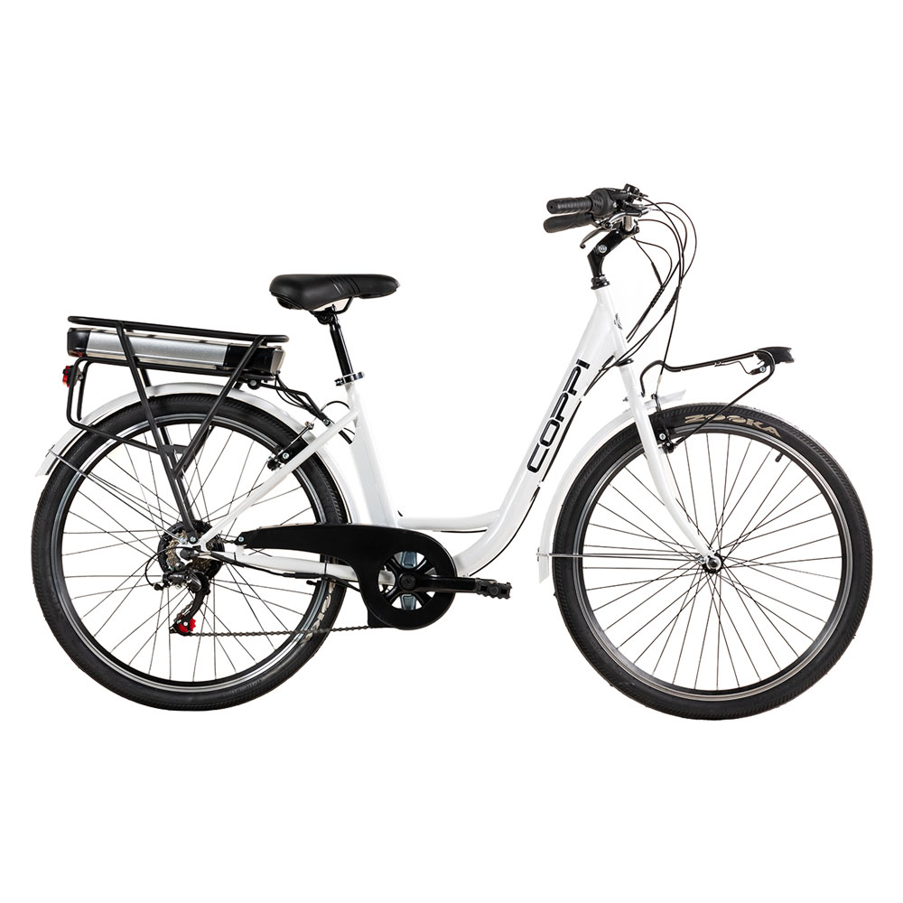Bicicletta elettrica ‘riviera’ 250 w – ruote da 26 – bianca Coppi