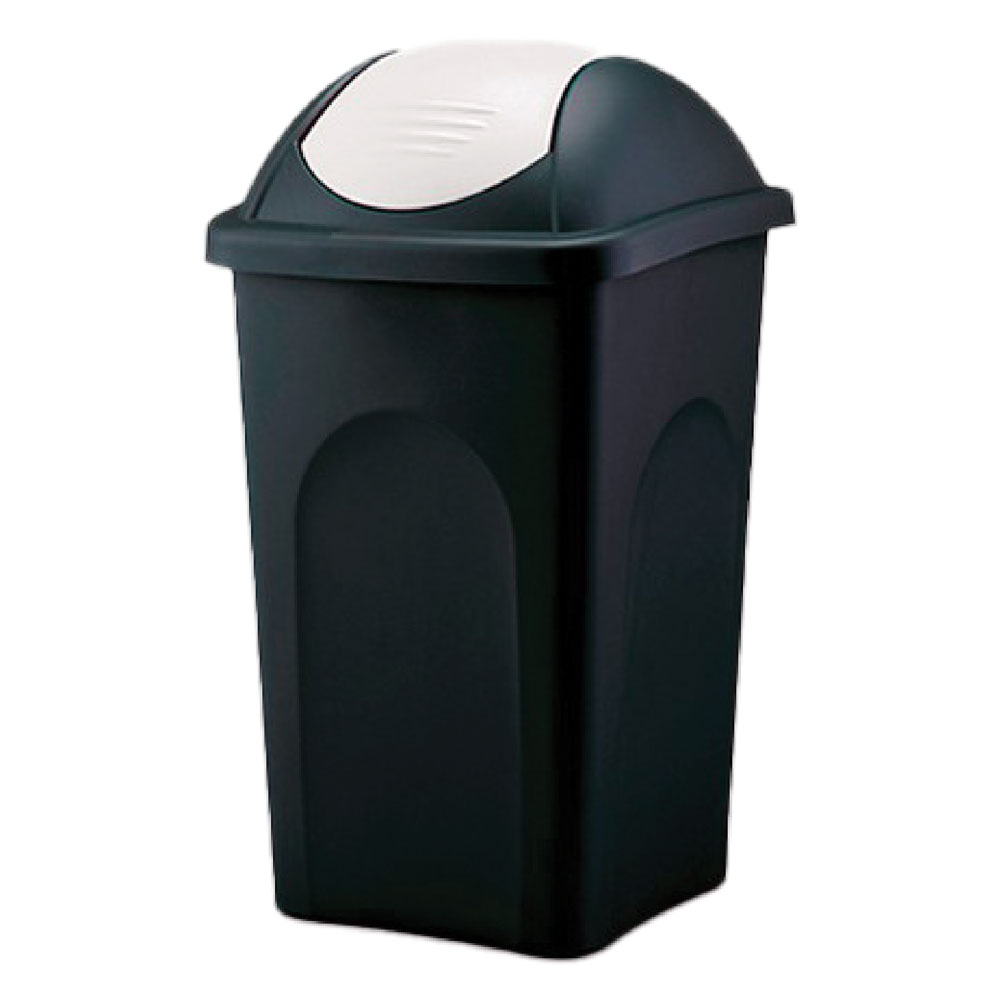 Bidone immondizia ‘multipat’ lt. 60 – cm 39 x 39 x h.68 – nero/bianco Stefanplast