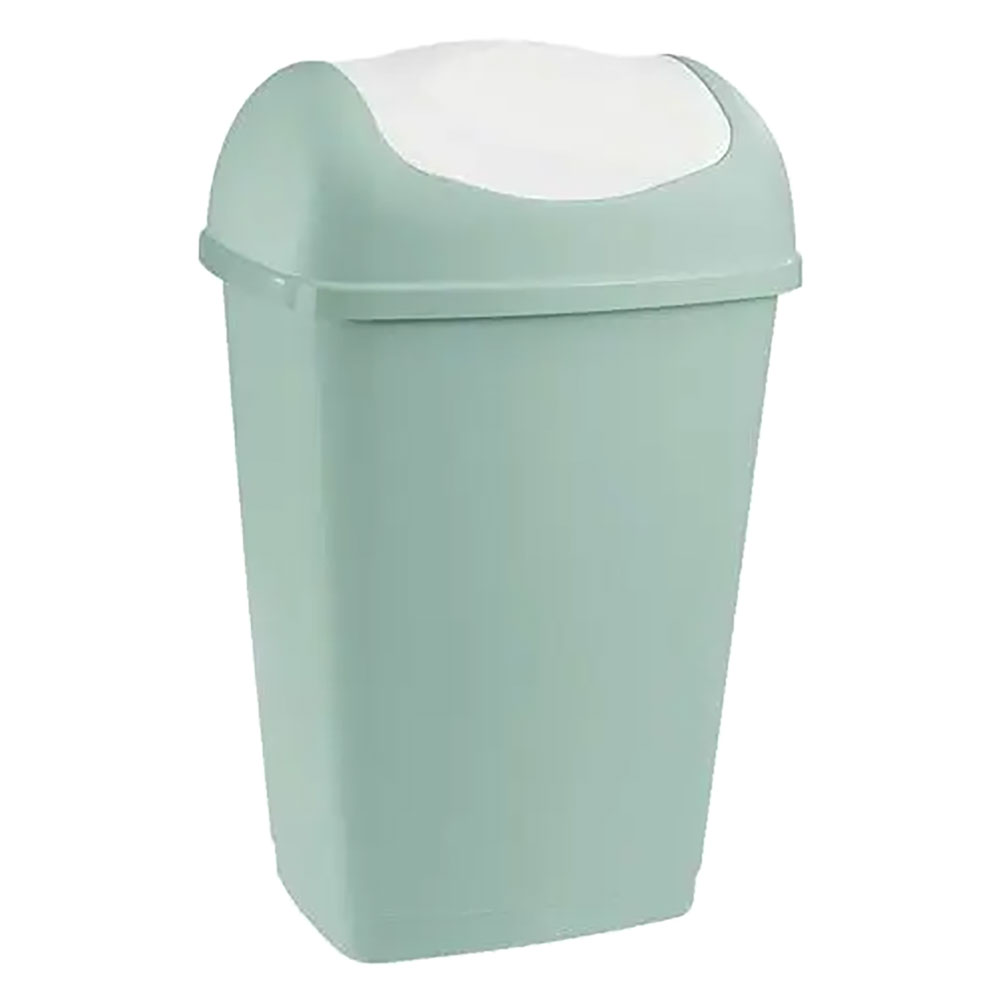 Bidone immondizia ‘grace’ lt 25 – cm 32,5 x 25,5 x h 52 salvia/bianco Tontarelli