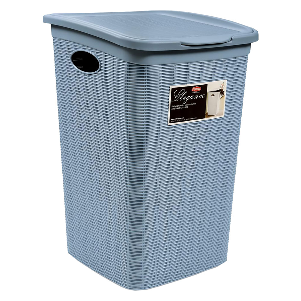 Portabiancheria ‘elegance’ lt. 50 cm 37 x 38 x h 54,5 blu navy Stefanplast