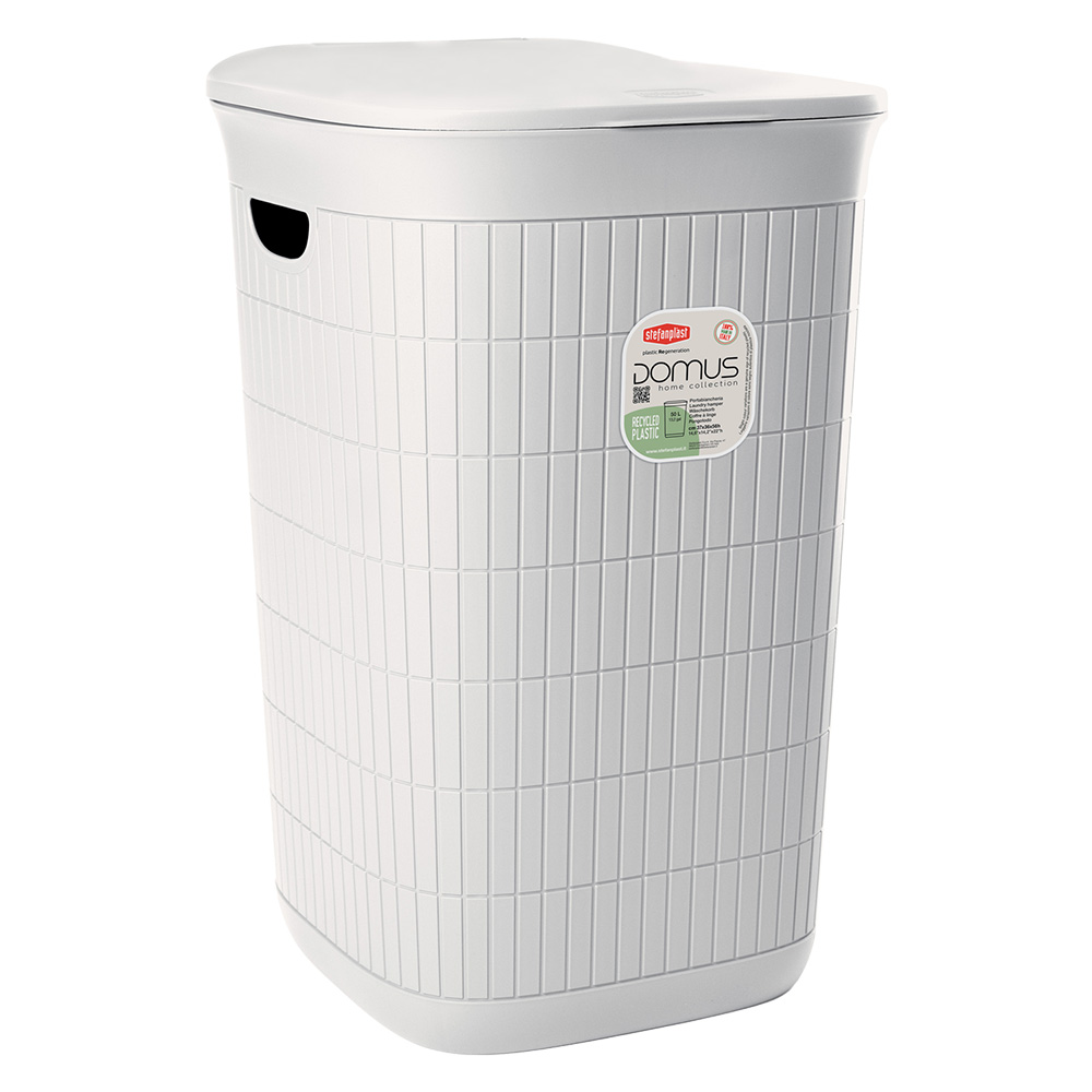 Portabiancheria ‘domus’ dust white Stefanplast