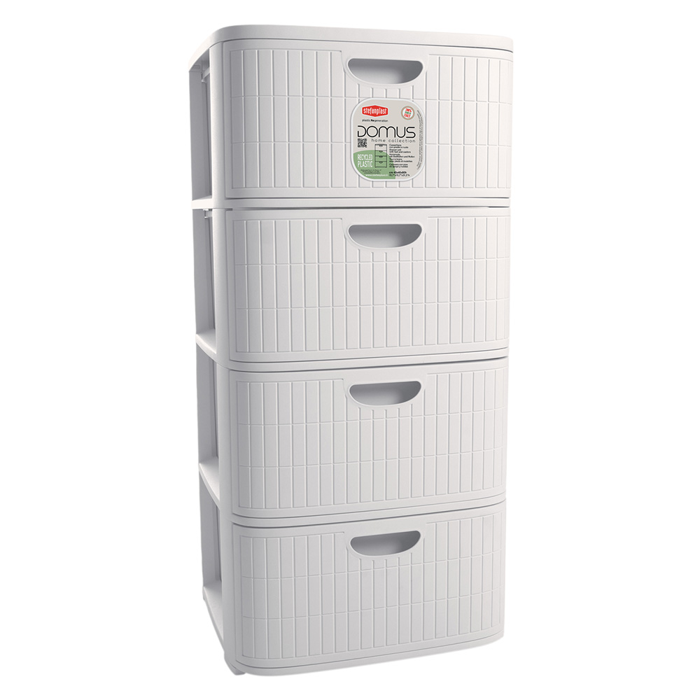 Cassettiera ‘domus’ dust white Stefanplast