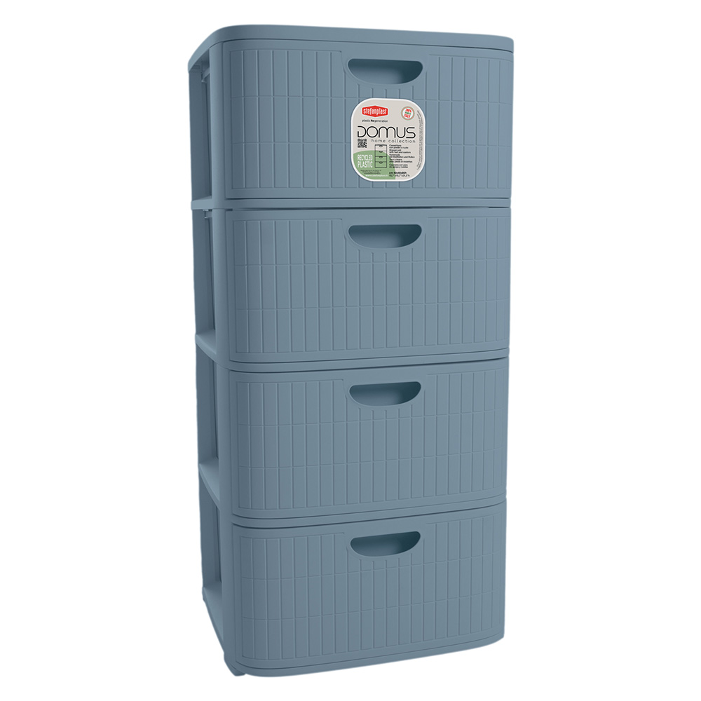 Cassettiera ‘domus’ smoky blue Stefanplast