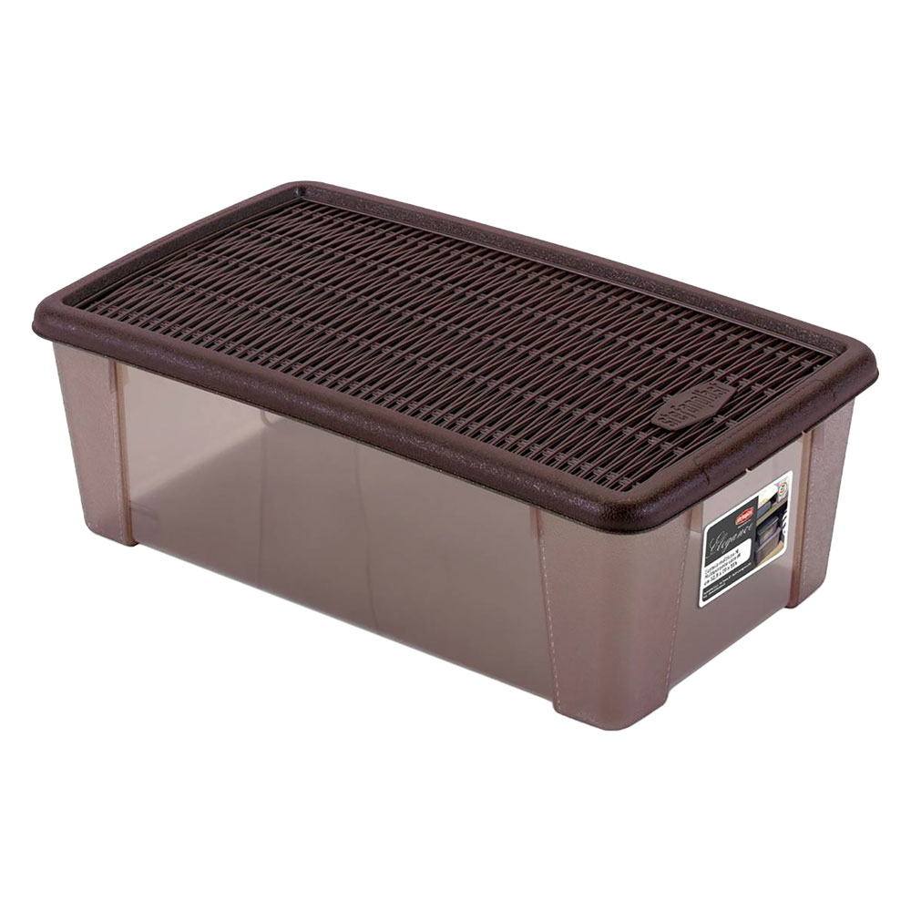 Scatola multiuso ‘elegance box’ xl cm 39 x 29 x h 17 moka/moka Stefanplast