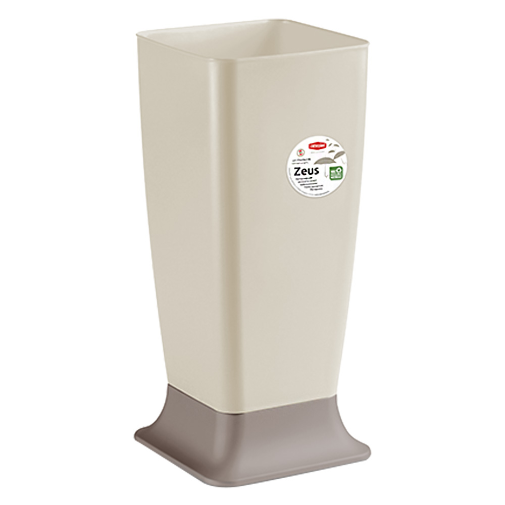 Portaombrelli ‘zeus’ bianco travertino-base tortora chiaro Stefanplast