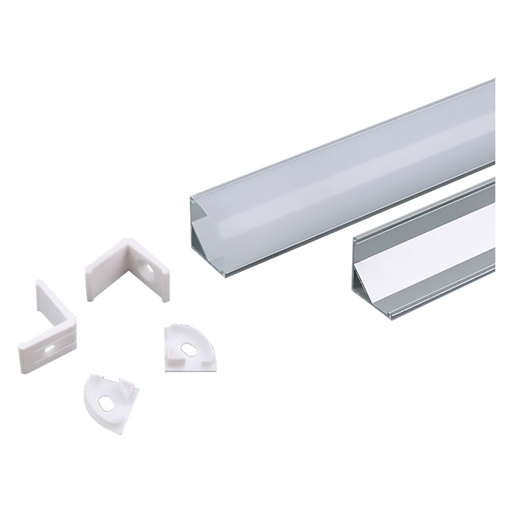 Profilo canalina in alluminio per strip led 3353 mm 15,8 x 15,8 -lar.max 10,5 Vtac