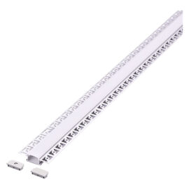 Profilo canalina in alluminio per strip led 3359 mm 61,5 x 14 -larg.max 20,7 Vtac