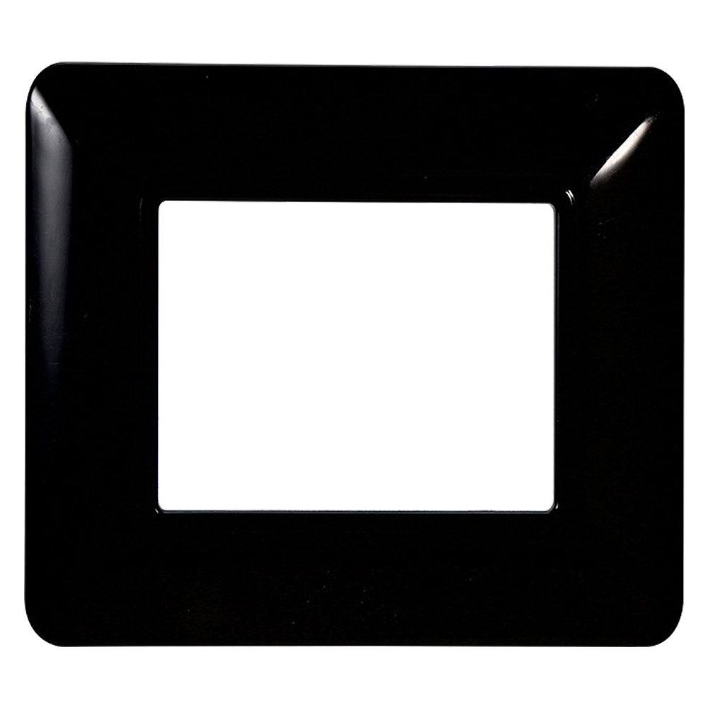 Placca per interruttore 2 posti – nera – serie ‘solar’ Ettroit