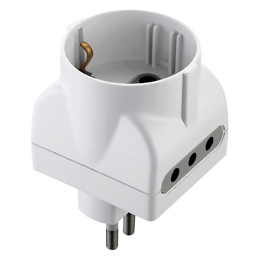 Adattatore triplo pr.2 x 2p+t 10a – sp.10a – 71919 Electraline